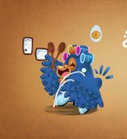 الآنسة دجاجة و الطبل.