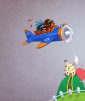 الآنسة دجاجة تزور عمتها .